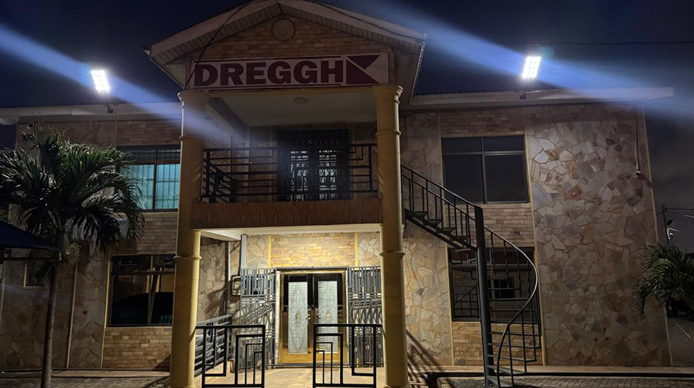 Installation of Solar street lights at dreggh ltd